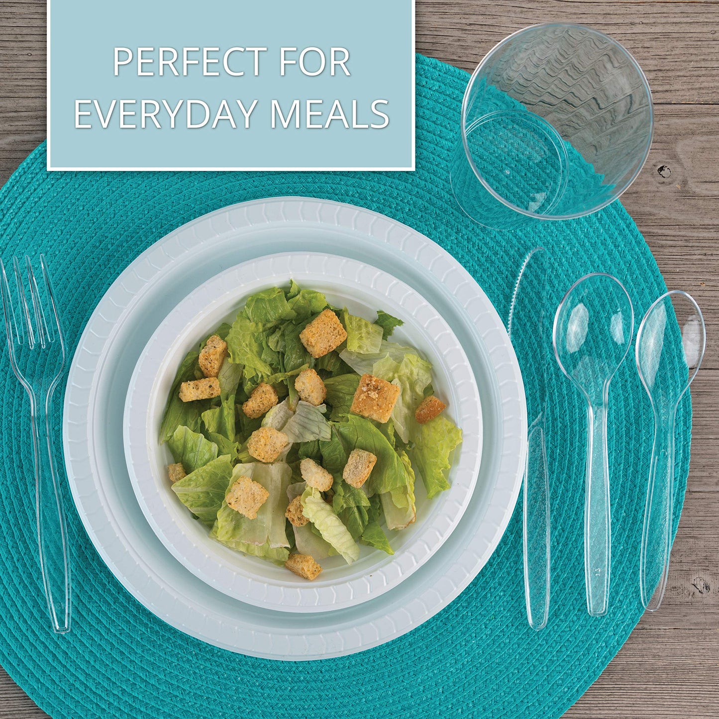 Plasticpro Disposable Clear Plastic Forks Heavyweight Utensils Pack of 100 Count