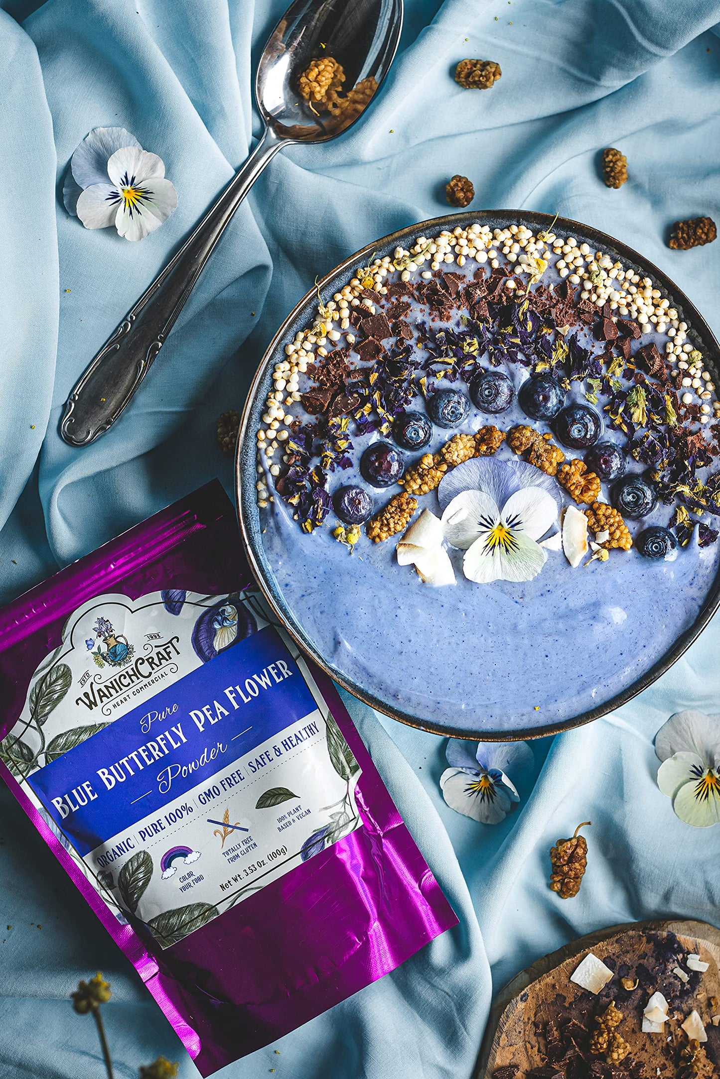 Butterfly Pea Flower Powder Blue Matcha Tea | 100% USDA Organic | CULINARY GRADE | GMO Free | Gluten Free | Vegan | No Artificial Dyes | Plant-Based