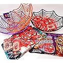 Halloween Spider Basket Bundle with BubbleGum Eyeball Candy and Bloody Bites