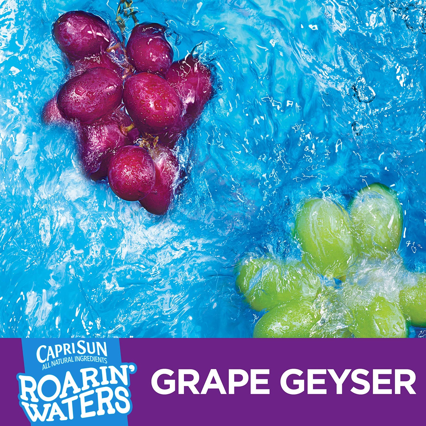 Capri Sun Roarin Waters Flavored Beverage Pouches, Grape, 15 Ounce