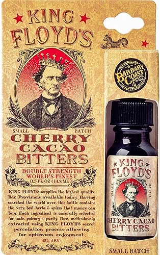 King Floyd's Artisanal Cherry Cacao Bitters for Cocktails (0.5oz Card Pack) Hand Crafted, Made from Organic Cacao Nibs & Montmorency Cherries