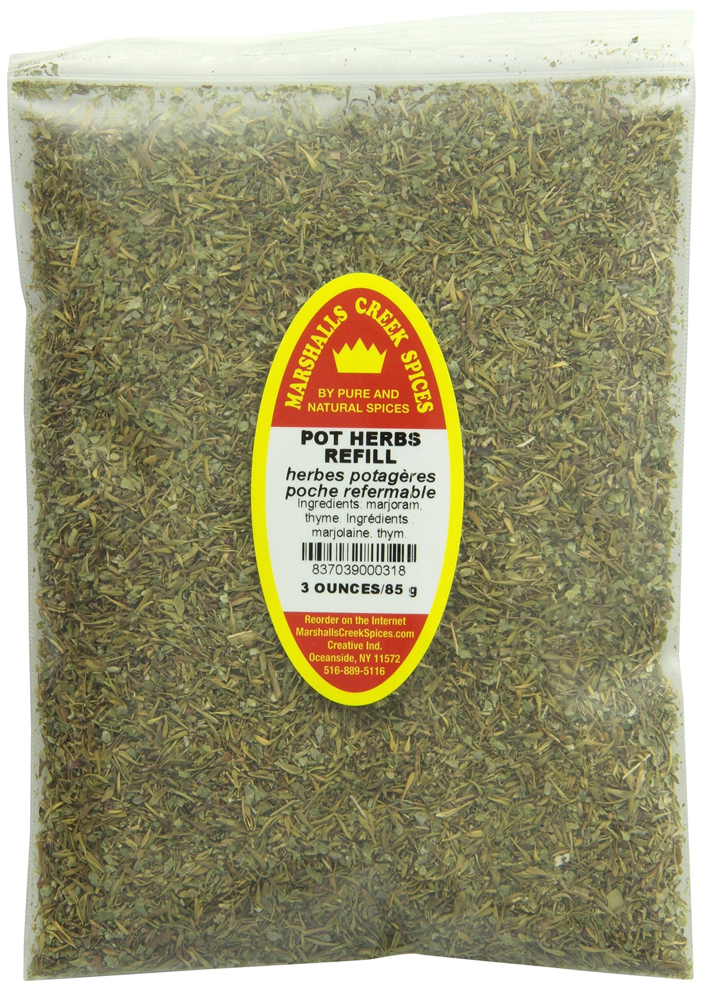 Marshall’s Creek Spices Pot Herbs Seasoning Refill, 3 Ounce