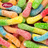 Albanese World's Best Sour Mini Neon Gummi Worms | 4.5lbs of Candy | 5 Super Sour Flavors, Gluten Free, Fat Free, Soft & Chewy Gummies | Blue
