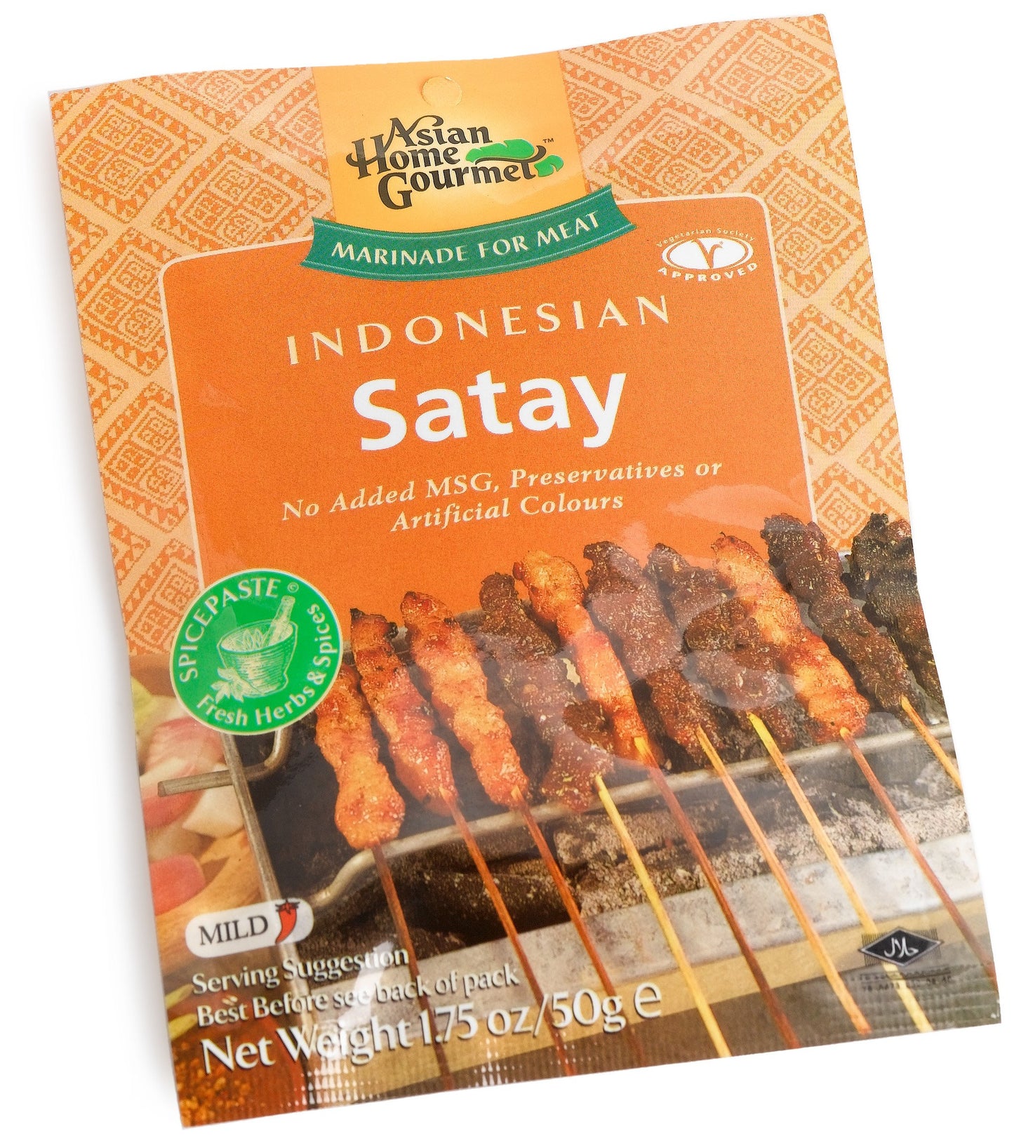 Asian Home Gourmet Indonesian Satay Seasoning, 1.75-Ounce Boxes (Pack of 12)
