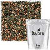 Tealyra - Imperial Gyokuro Genmaicha - Japanese Loose Leaf Tea - Gen Mai Cha Green Tea with Brown Roasted Rice - Caffeine Level Low - 200g (7-ounce)