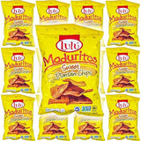LULU Maduritos Sweet Plantain Chips, Gluten-Free, 1.4oz Bag (Pack of 12, Total of 16.8 Oz)