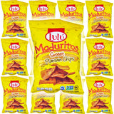 LULU Maduritos Sweet Plantain Chips, Gluten-Free, 1.4oz Bag (Pack of 12, Total of 16.8 Oz)