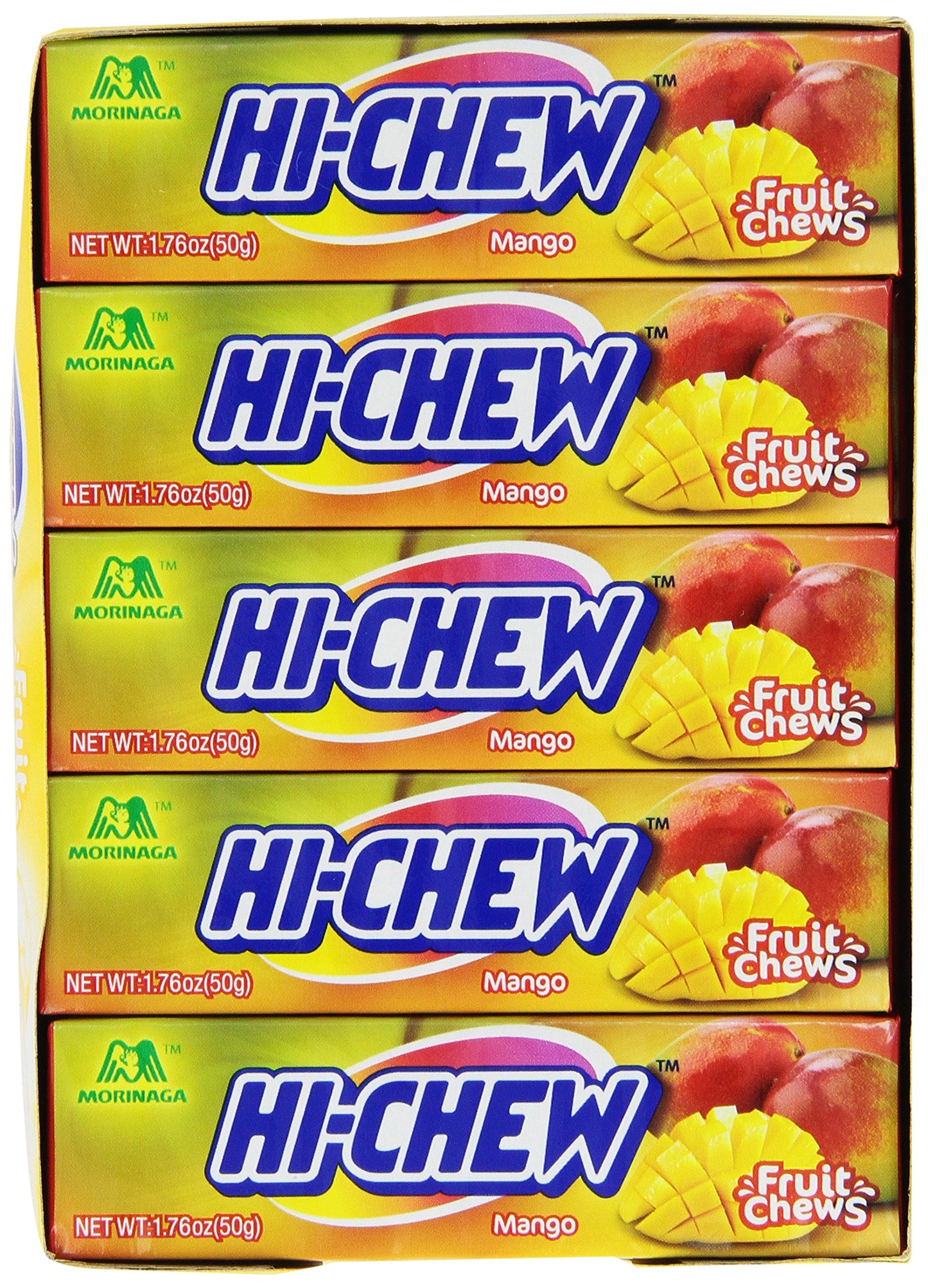 Morinaga Hi-Chew Mango Fruit Chews, 1.76-Ounce Packages (Pack of 20)