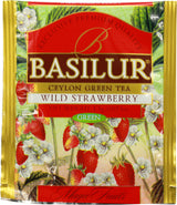 Basilur | Strawberry & Kiwi Tea | Ceylon Black Tea | Magic Fruits Collection | 20 Count Foil Enveloped