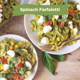 Al Dente Spinach Farfalletti - All-Natural, Hand-Crafted Spinach Egg Pasta. Traditional Pasta Noodles Made With Cage-Free Eggs & Durum Wheat, Great