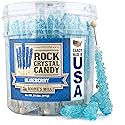 Boone's Mill | Rock Crystal Candy Sticks | Blue Blueberry | 36 Sticks