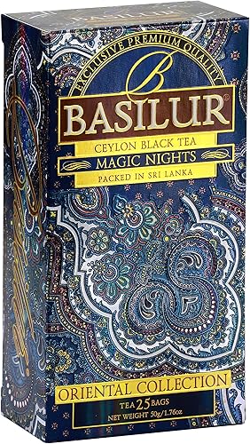 Basilur "Magic Night" Orintal Tea collection Black Tea , 25 Count String & Tag
