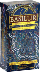 Basilur "Magic Night" Orintal Tea collection Black Tea , 25 Count String & Tag
