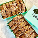 MalibuGift Gourmet English Toffee Candy Sticks in 1 lb Fancy Candy Box, Doused in Gourmet Chocolate and Rolled in Roasted Almonds