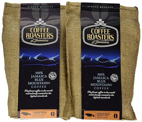 Coffee Roasters of Jamaica - 100% Jamaica Blue Mountain Whole Bean Coffee (2lbs)