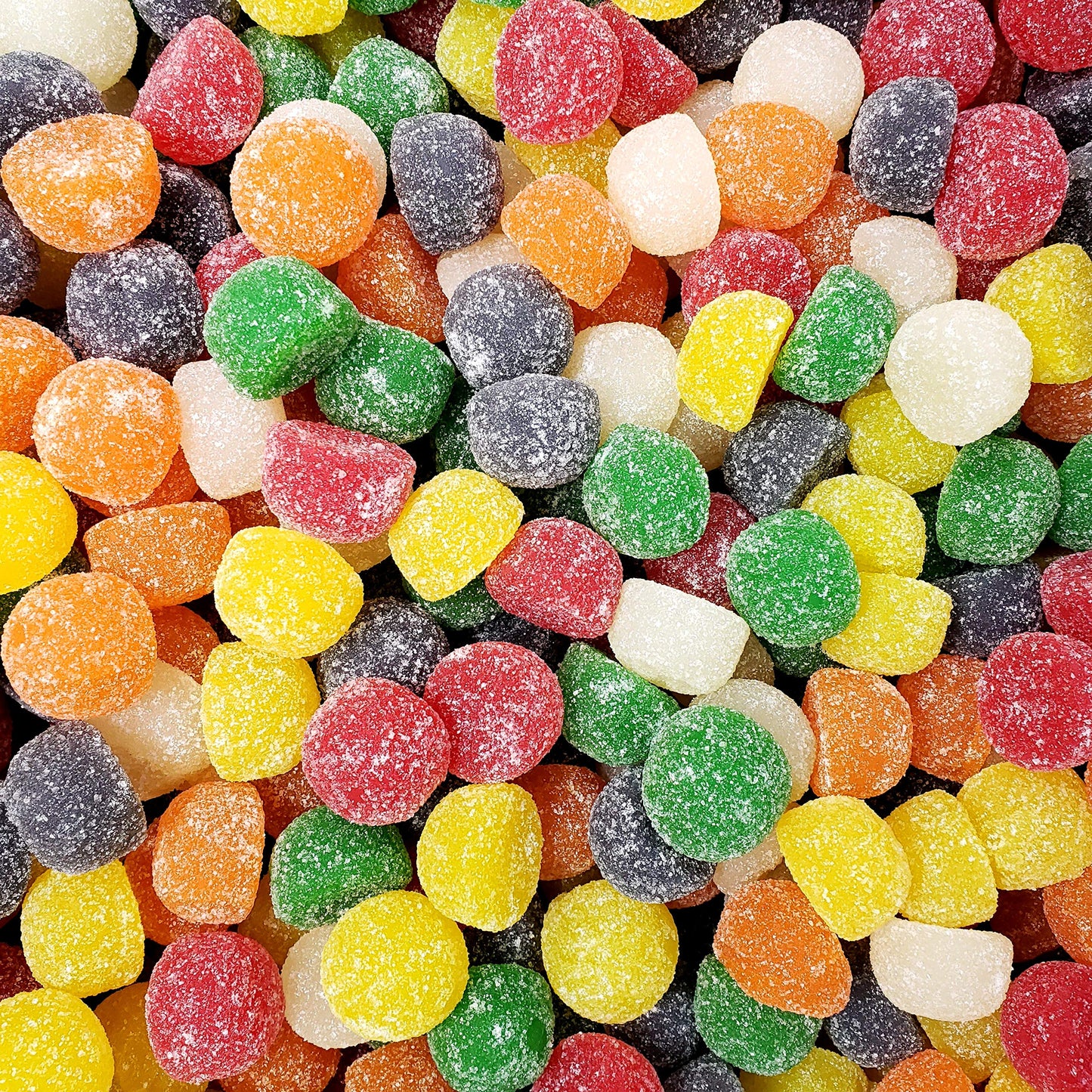 Candy Retailer Gum Drops 2 Lb - Sugar Sanded Gumdrops in Cherry, Orange, Licorice, Lime, Lemon and Pineapple Flavors