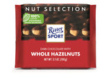Ritter Sport Chocolate Bars with Nuts (Dark Chocolate with Hazelnuts, 3.5 Ounce (Pack of 10))