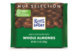 Ritter Sport Milk Chocolate with Whole Almonds, 3.5 Ounce Bar, 11 Pack, 100% certified Sustainable Cocoa